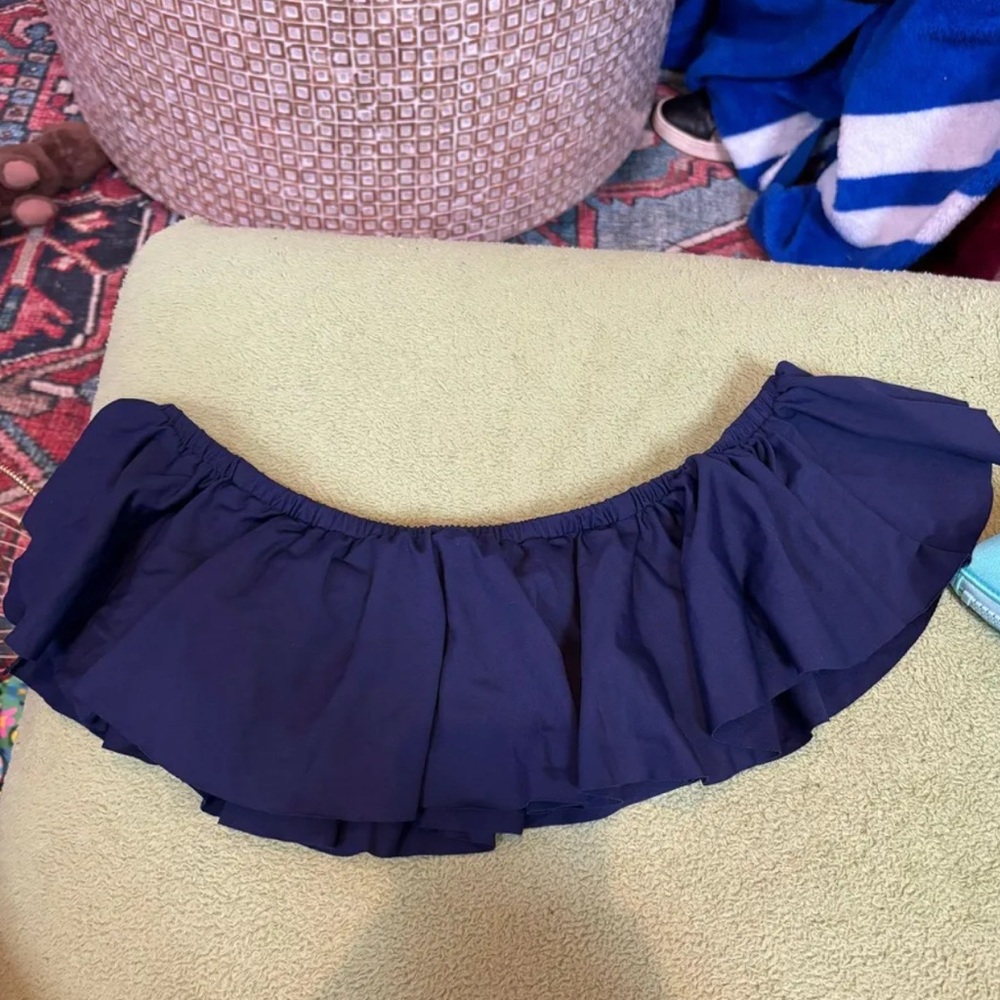 L*Space Blue Bubble Ruffled Mini Bikini